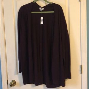 Open front burgundy cardigan old navy xxl NWT